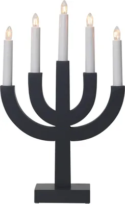 Produktbild von Star Trading 219-63, Leichte Dekorationsfigur, Grau, IP20, Weiß, 5 Glühbirne(n), E10