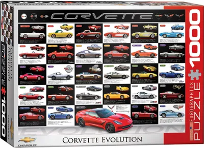 Produktbild von Chevrolet Corvette - Evolution - 1000 Teile Puzzle im Format 68x48 cm