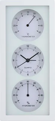 Obrázek produktu pro Budík teploměr vlhkoměr 26x5x12cm articasa bílá