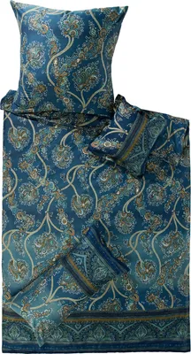 Produktbild von Bassetti Bettwäsche Bramante" blau 1x 135x200 cm + 1x 80x80 cm"