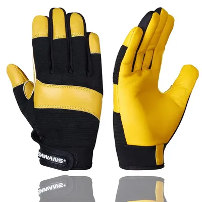 Imagen del producto de Guantes de jardinería de cuero, resistentes a pinchazos, talla L, para trabajos de jardinería