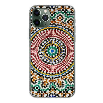 Produktbild von MuchoWow® Handyhülle Schutzhülle Hülle für iPhone 11 Pro Ansicht eines marokkanischen Mosaiks von oben Silikon Softcase Handy Hülle - Handy