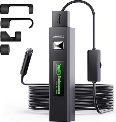 Zdjęcie produktu dla Kamera endoskopowa do telefonu 8 LED 4 końcówki Full HD Wi-Fi Android iOS