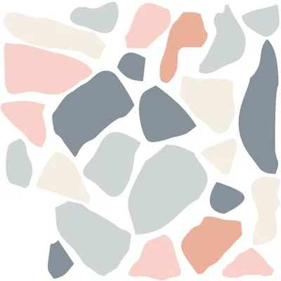 Produktbild von Vorgekleisterte Vliestapete mit großformatigen Wandbildern – TERRAZZO – 120 x 120 cm