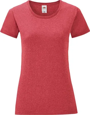 Produktbild von Fruit of the Loom Ladies Iconic 150 T-Shirt Farbe: vintage rot meliert Größe: 2XL