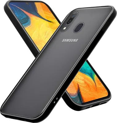 Immagine prodotto di Cadorabo cover per Samsung Galaxy A20 / A30 / M10s cover protettiva in nero cover per telefono cellulare cover protettiva ibrida custodia TPU