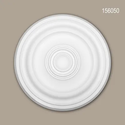 Produktbild von PROFHOME 156050 Rosette aus Polyurethan Deckenrosette Zierelement Ø 40,4 cm