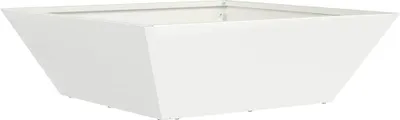 Produktbild von vidaXL Garten-Pflanzgefäß Weiß 50 x 50 x 15 cm Kaltgewalzter Stahl