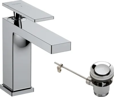 Immagine prodotto di Mitigeur monocommande de lavabo hansgrohe Tecturis E 110, portée 144 mm, avec vidage, CoolStart, EcoSmart+, 73014000, 73014000