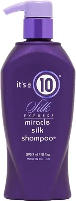 Produktbild von It's a 10 Silk Express Miracle Silk Shampoo, 295 ml, Shampoo, Nicht-professionell, Unisex, Farbschutz, Nährend, Schutz, Glanz, Glättend, Weichmachend, Pumpenflasche