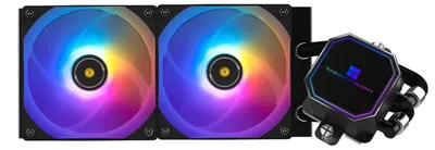 Produktbild von Thermalright Frozen Prism 240 Schwarz ARGB CPU Wasserkühler mit zwei PWM-Lüftern, Wasserpumpe Drehzahl ist 2800RPM,S-FDB Lager, für AM4/AM5, Intel LGA1150/1155/1200/1700/1851 (Schwarz ARGB) – FP240 Bl