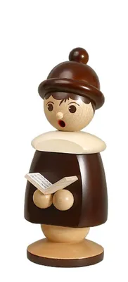 Produktbild von Miniaturfiguren Frierendes Kurrendekind mit Buch natur Höhe 19cm