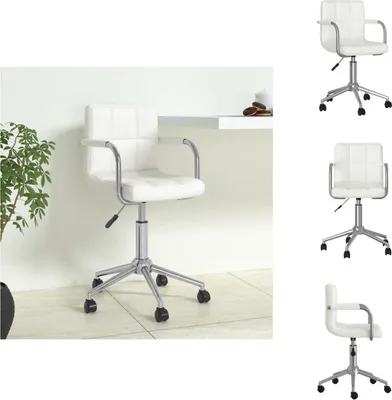 Obrázek produktu pro vidaXL Kancelářská židle otočná bílá Imitace kůže - Kancelářské židle
