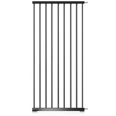 Produktbild von Verbreiterung für Bomi Treppenschutzgitter ohne Bohren, 60 cm, Metall Schwarz, Kinderschutzgitter Erweiterung für Merle Flatstep, sicher & stabil