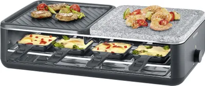 Immagine prodotto di Griglia per raclette da 1300 w per 8 persone + pietra per grigliare Severin 2366