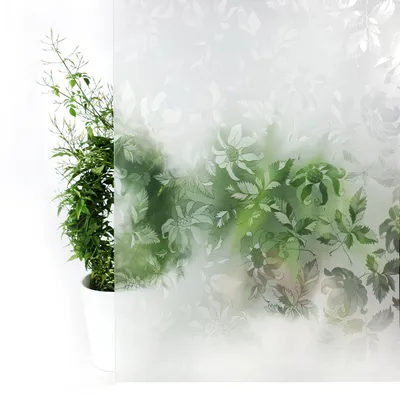 Produktbild von Fensterfolie Selbstklebend 67x50 cm - Kristallblumen - Klebefolie Fenster Sichtschutz mit Dekor-Effekt - Sichtschutzfolie Fenster Lichtdurchlass für mehr Privatsphäre im Bad oder Büro