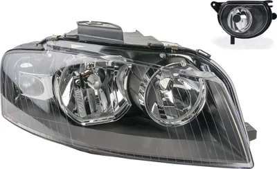 Obrázok produktu pre Johns, svetlomety halogénové hlavné vhodné pre Audi A3 8P 05/03-07/08 H7 H7 Re. + 8P0941004K 8P0941004A 8P0941700A