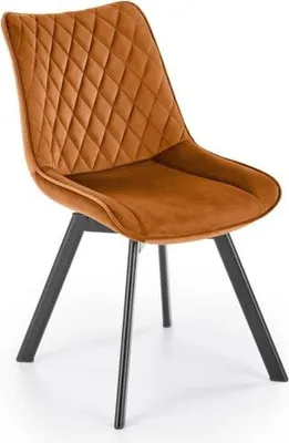 Produktbild von Gepolsterter Stuhl K520 zimt/schwarz, 45x80x63 cm, 360° drehbar