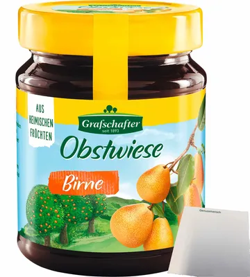 Produktbild von Grafschafter Obstwiese Konfitüre Birne (320g Glas) + usy Block