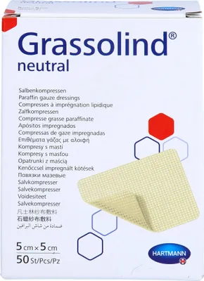 Obrázok produktu pre Hartmann Grassolind® masťový obklad, 5 x 5 cm - 50 kusov | balenie (50 ks)
