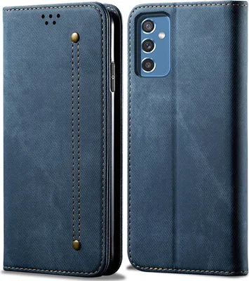 Obrázek produktu pro Galaxy M52 5G Pouzdro, Kožené Peněženkové Pouzdro s Magnetickým Uzavíráním a Stojánkem pro Samsung Galaxy M52 5G modré