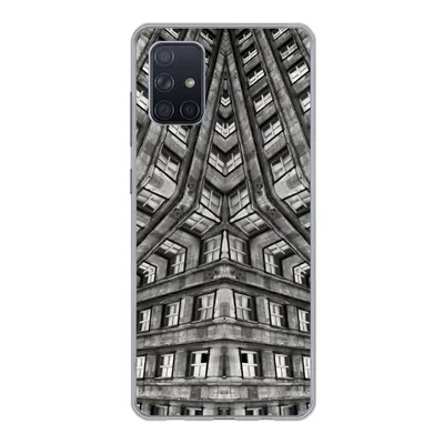 Produktbild von MuchoWow® Handyhülle Schutzhülle Hülle für Samsung Galaxy A51 5G Kunst - Schwarz - Weiß - Psychedelisch Silikon Softcase Handy Hülle - Abbildung
