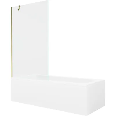 Obrázok produktu pre Mexen Vega obdĺžniková vaňa 150 x 70 cm s obkladom a 1-krídlovou sprchovou zástenou 100 cm, Transparentné, Zlatá - 550115070X951