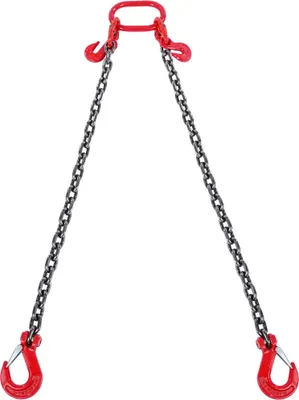 Obrázek produktu pro Řetězový závěs 1,8 m x 10 mm - Dvoupramenný řetězový závěs - Jeřábový řetěz 5T - Lesnický řetěz pro těžká břemena