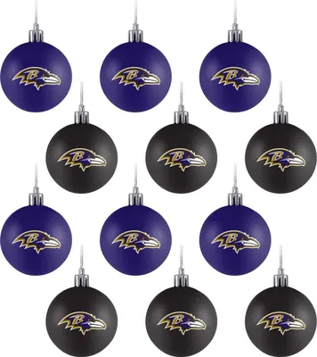 Produktbild von Baltimore Ravens 12er Set XMAS NFL Weihnachtskugeln