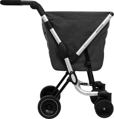 Produktbild von Famanu Einkaufstrolley faltbar, 4 Räder, höhenverstellbarer Griff, grau