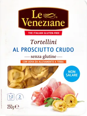 Produktbild von Tortellini mit altem Schinken Tortellini Prosciutto Crudo Senza Glutine 250g - Le Veneziane