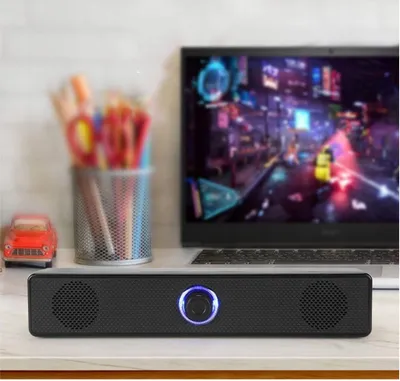 Produktbild von Mini-Soundbar - Computerlautsprecher - 2.0 USB - für Laptop und Computer - für PC - LED - 18 W