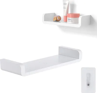 Produktbild von Selbstklebendes Duschregal - Badezimmer Organizer - Weiß - Set von 1