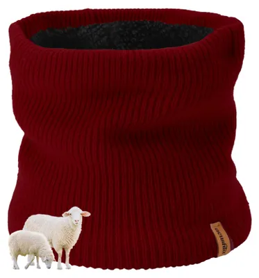 Produktbild von ACUSHLA Wolle Halswärmer Herren Damen, Schal Schlauchtuch, Rot