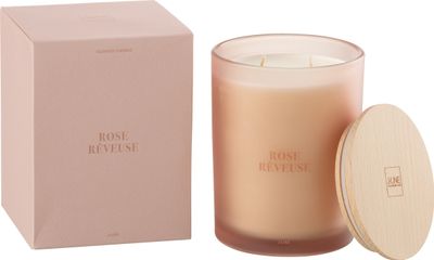 J-Line - Vonná svíčka Accords Essentiels Rose Rêveuse-52h - 10,5x10,5x14cm