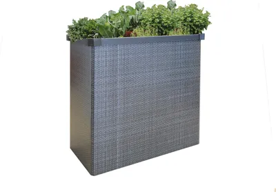 Produktbild von Juwel Falthochbeet Easy Garden Rattan grau, Größe 80x40x75 cm, Gemüsebeet