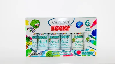 Produktbild von Cadence pouring Farbe Set für Kinder 6x70ml - kreatives Malen