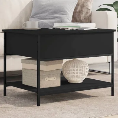 Produktbild von Couchtisch Schwarz 70x50x50 cm Holzwerkstoff und Metall 845341