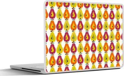 Produktbild von MuchoWow® Laptop Aufkleber Sticker Cover Retro - Design - Birne - Obst 30x22 cm - Laptop-Sticker