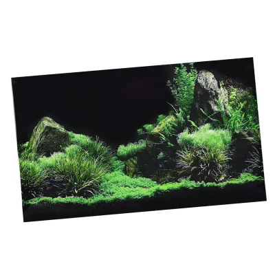 Image de Aquarium Fish Tank Seafloor Water Grass Background Decoration Painting PVC Sticker(91 x 50cm )