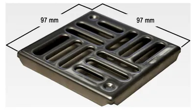 Produktbild von Edelstahlrost 97 x 97 mm mit einer Bauhöhe von 10 mm