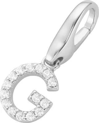 Produktbild von Charm Giorgio Martello Milano Buchstabe G, Zirkonia Steine, Silber 925 Weiss Onesize