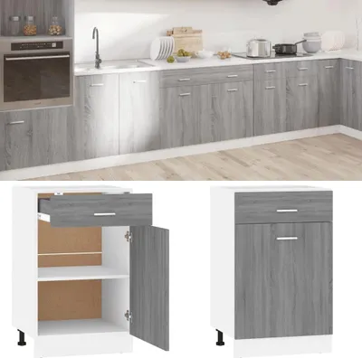 Obrázok produktu pre vidaXL Spodná skrinka so zásuvkou Lyon Grey Sonoma 50x46x81,5 cm