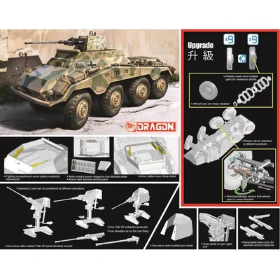 Immagine prodotto di Modello in scala 1:35 Sd.Kfz.234/3 con affusto mobile da 2 cm