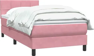 Produktbild von vidaXL Boxspringbett mit Matratze Rosa 80x220 cm Samt