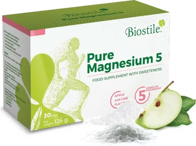 Produktbild von Biostile Pure Magnesium 5 - 30 sáčků pro energii, svalovou funkci a zdraví kostí