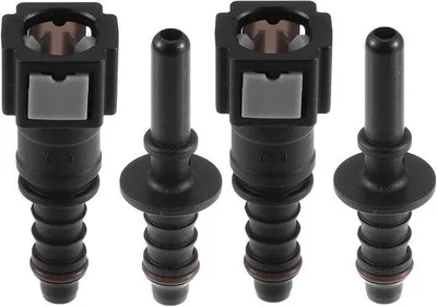 Immagine prodotto di Connettore a raccordo rapido in nylon, da 1/4 SAE a 5/16 - Facile da installare - Resistente - Dimensioni: 18x18x74 mm