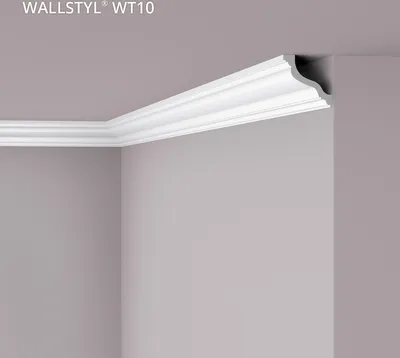 Produktbild von Eckleiste NMC WT10 WALLSTYL Noel Marquet Zierleiste Stuckleiste Zeitloses Klassisches Design weiß 2 m