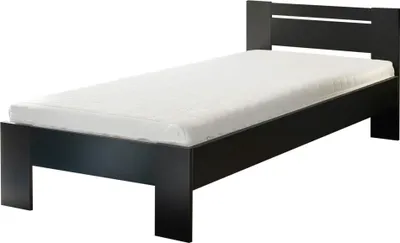 Produktbild von Futonbett CANNES Bettgestell in Schwarz mit Kopfteil
