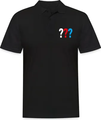 Produktbild von Spreadshirt Die Drei Fragezeichen Kleines Logo Herren Poloshirt, XXL, Schwarz